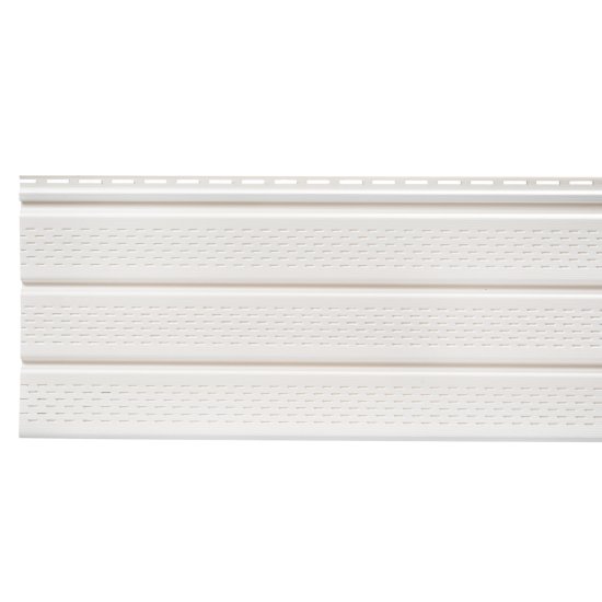 Софит ПВХ перфорированный Docke Standard пломбир 3000х305 мм