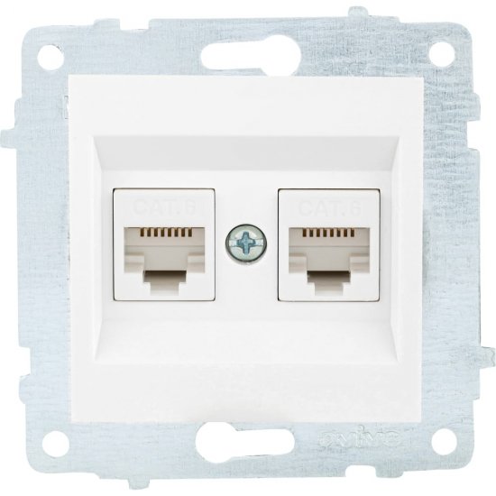Механизм компьютерной 2-местной розетки rj45 OVIVO CAT6