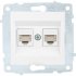 Механизм компьютерной 2-местной розетки rj45 OVIVO CAT6