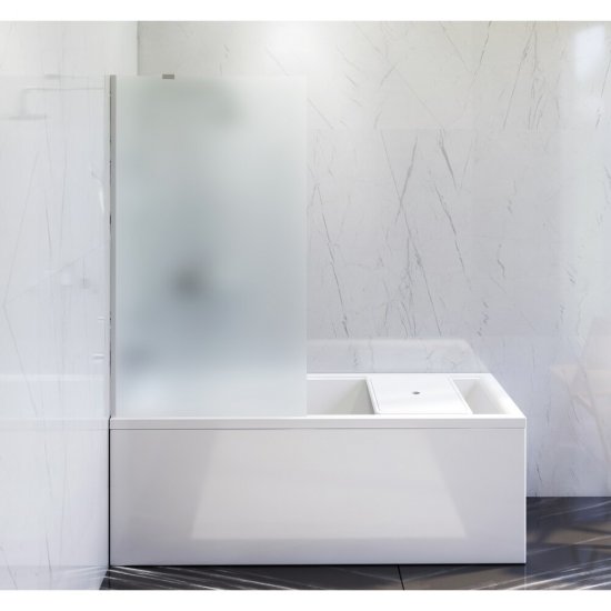 Шторка на ванну неподвижная 80х140х0,8 см профиль хром AM.PM Gem (W90BS-080-140CM)