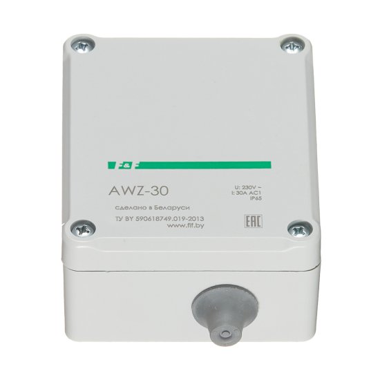 Фотореле модульное F&F AWZ-30 (EA01.001.004) 230 В 30 А 1P+N с датчиком