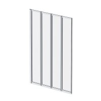 Шторка на ванну складная 100х140х0,4 см профиль хром AM.PM Like (W80BS-100-140CT)