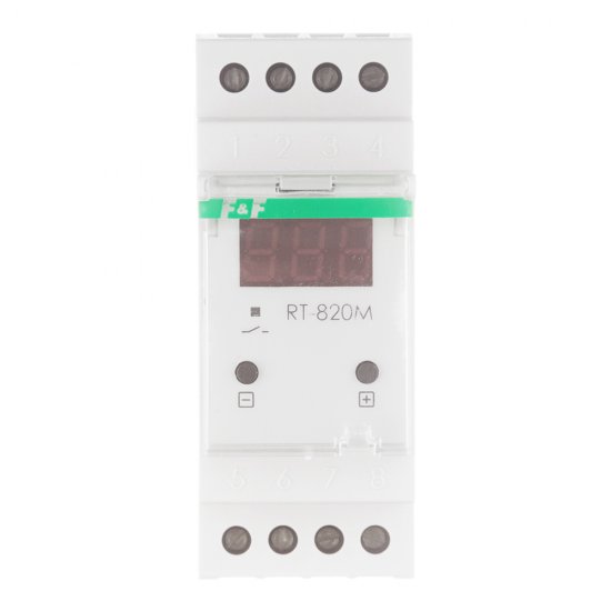 Реле контроля температуры модульное F&F RT-820M (EA07.001.007) 230 В 16 А тип AC 7P+N