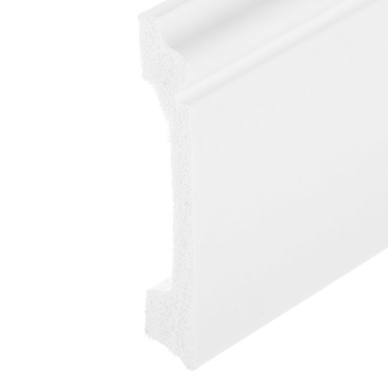 Плинтус экополимер Cosca 79х13х2000 мм белый (PX002)
