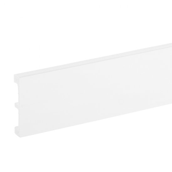 Плинтус экополимер Cosca 80х15х2000 мм белый (PX048)
