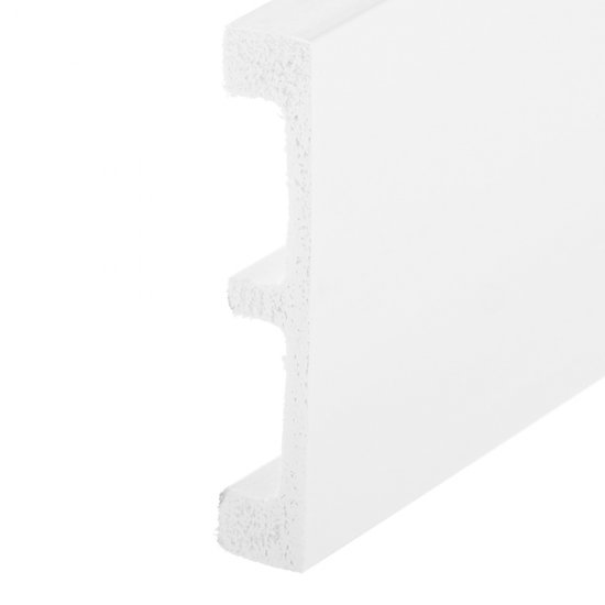 Плинтус экополимер Cosca 80х15х2000 мм белый (PX048)