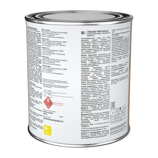 Антисептик Tikkurila/Tikkivala Valtti Natural декоративный для дерева бесцветный 0,9 л