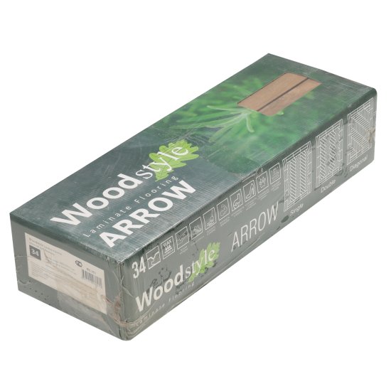 Ламинат 34 класс Woodstyle Arrow дуб компаунд 1,32 кв.м 12 мм с фаской художественный