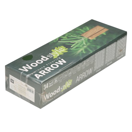 Ламинат 34 класс Woodstyle Arrow дуб юми 1,32 кв.м 12 мм с фаской художественный