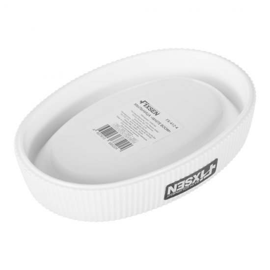 Мыльница для ванной Fixsen White Boom настольная пластик белая (FX-412-4)