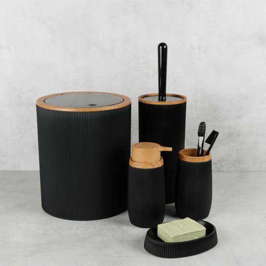 Мыльница для ванной Fixsen Black Boom настольная пластик черная (FX-411-4)