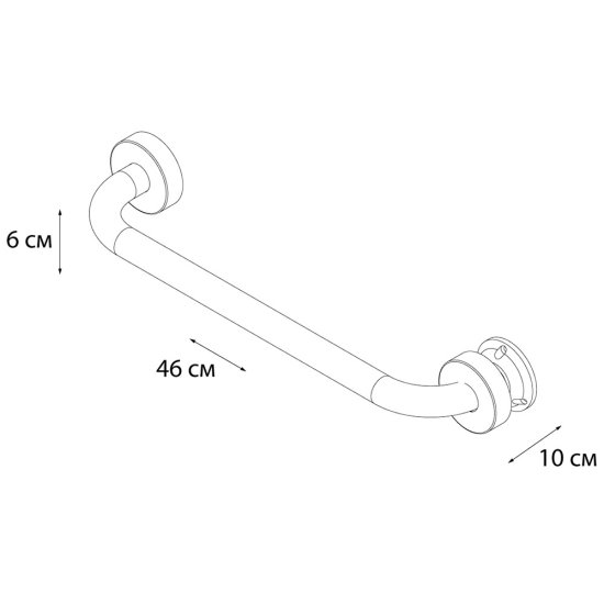 Поручень для ванной Fixsen Hotel 405 мм нержавеющая сталь хром (FX-31017)
