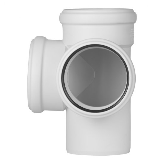 Крестовина Ostendorf SKED d110х110х110 мм 87° пластиковая бесшумная для внутренней канализации (335910)