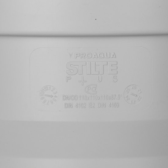 Крестовина Pro Aqua Stilte Plus d110х110х110 мм  87,5° пластиковая шумопоглощающая одноплоскостная для внутренней канализации