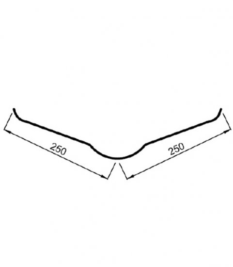 Ендова Ондулин коричневая 1 м