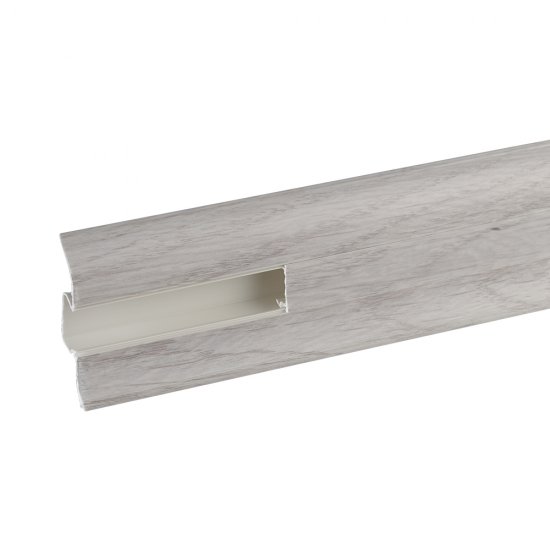 Плинтус ПВХ напольный Winart 58 мм дуб алансо 2500 мм S-профиль с кабель-каналом