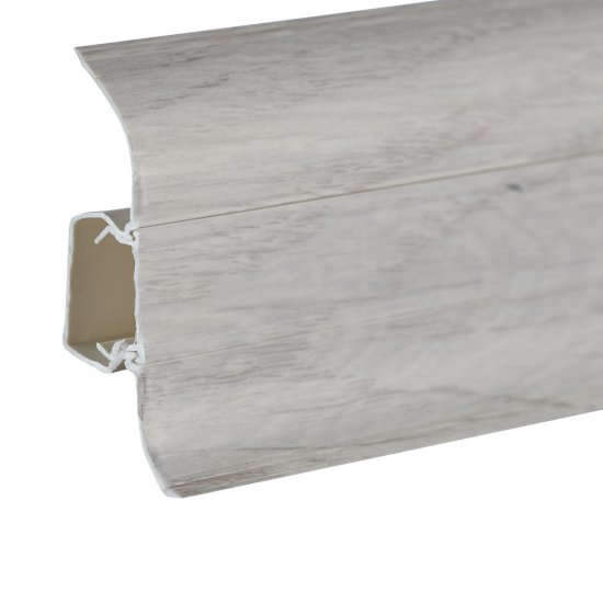 Плинтус ПВХ напольный Winart 58 мм дуб алансо 2500 мм S-профиль с кабель-каналом