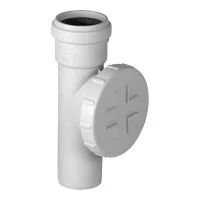Ревизия Pro Aqua Stilte Plus d58 мм пластиковая шумопоглощающая с крышкой для внутренней канализации