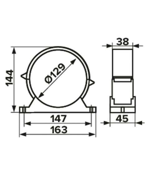 Держатель для круглых воздуховодов Era с уплотнителем пластиковый d125 мм