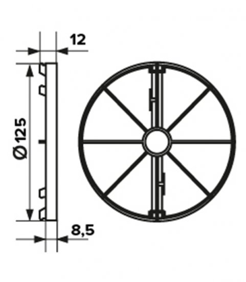 Клапан обратный Era пластиковый d125 мм