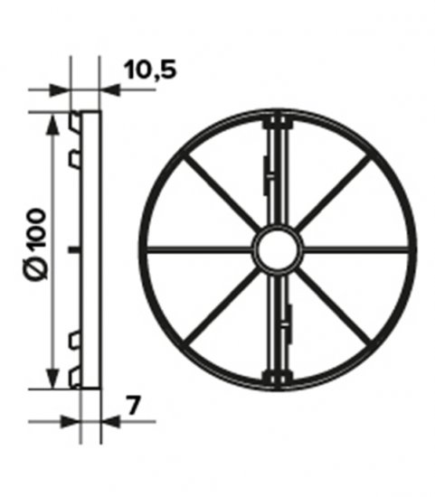 Клапан обратный Era пластиковый d100 мм