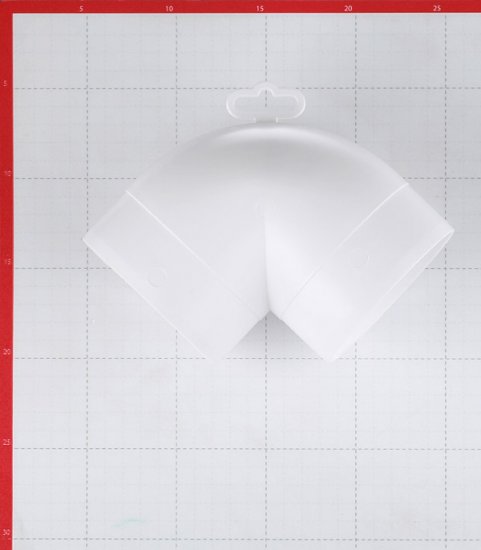 Колено для круглых воздуховодов ERA пластиковое d100 мм 90°