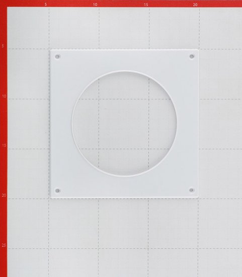 Накладка для круглых воздуховодов настенная Era пластиковая 150х150 мм d100 мм