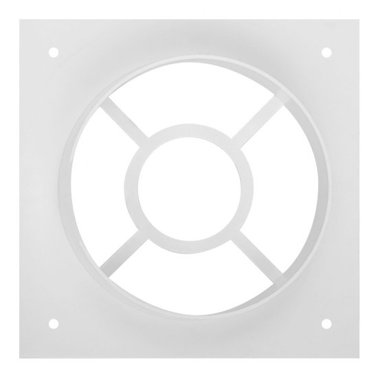 Накладка для круглых воздуховодов торцевая Era с фланцем d125 мм пластиковая 160х160 мм