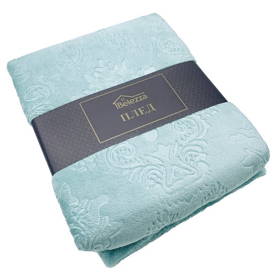 Плед 200х220 см Belezza Кристалл микрофибра голубой