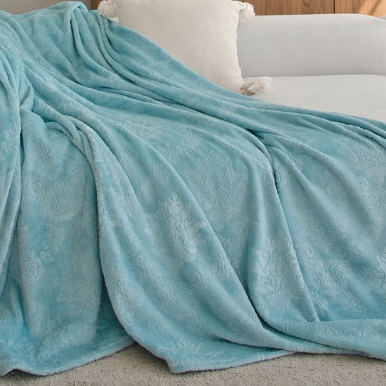 Плед 200х220 см Belezza Кристалл микрофибра голубой