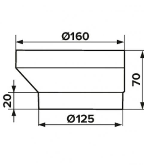 Соединитель для круглых воздуховодов эксцентриковый Era пластиковый d125/160 мм