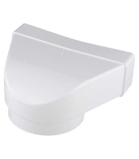 Соединитель угловой пластиковый для плоских воздуховодов 60х204 мм 90° с круглыми d125 мм прямое соединение