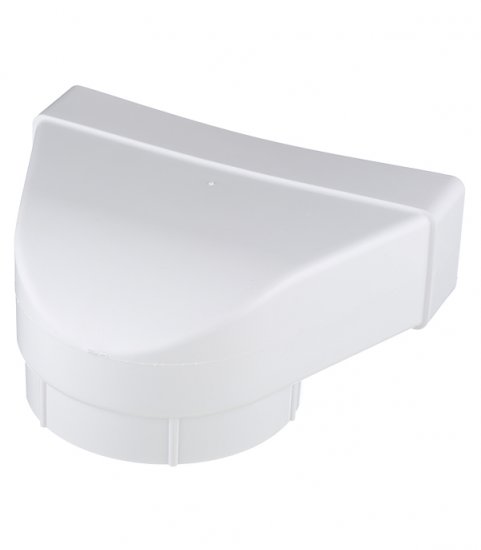 Соединитель угловой пластиковый для плоских воздуховодов 60х204 мм 90° с круглыми d125 мм фланцевое соединение