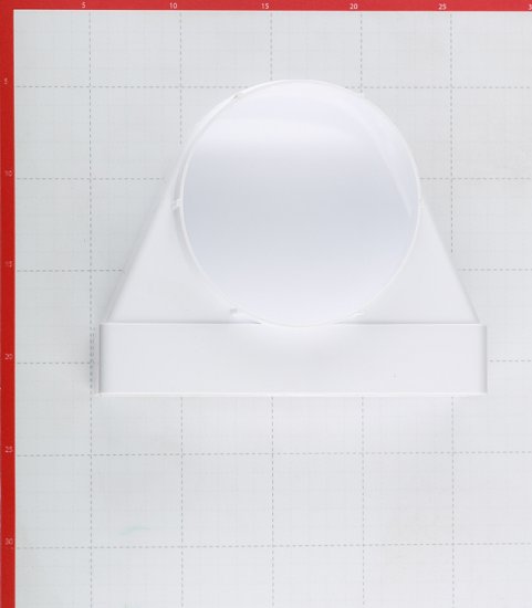 Соединитель угловой пластиковый для плоских воздуховодов 60х204 мм 90° с круглыми d125 мм фланцевое соединение