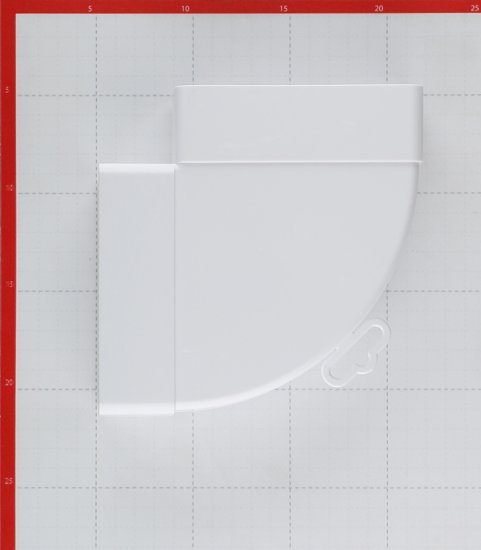 Колено горизонтальное пластиковое для плоских воздуховодов 60х120 мм 90°