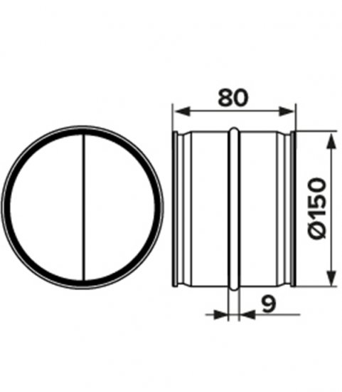 Клапан обратный Era стальной d150 мм