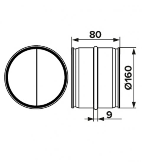 Клапан обратный Era стальной d160 мм