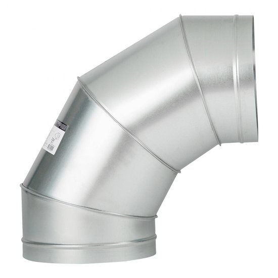 Отвод для круглых воздуховодов d250 мм 90° оцинкованный