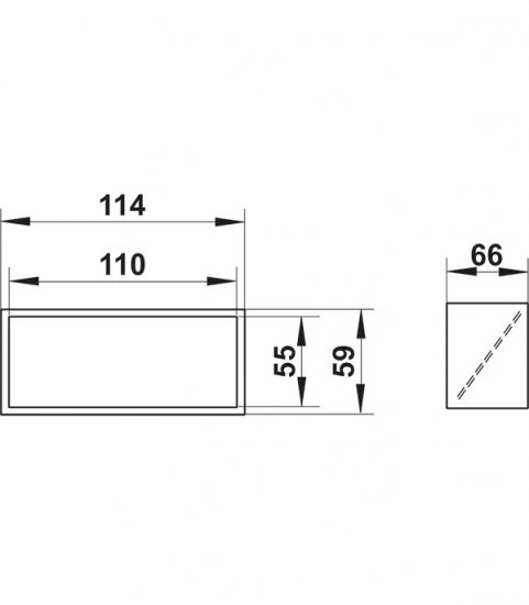 Соединитель прямой пластиковый для плоских воздуховодов 55х110 мм с обратным клапаном