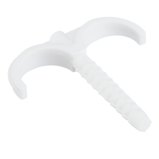 Фиксатор двойной j-образный Henco 70 мм для металлопластиковых труб 16-32 мм белый (10 шт.) (JCLIP-1632D)