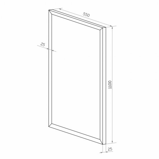 Зеркало настенное Gaspar 550х1100 мм дуб