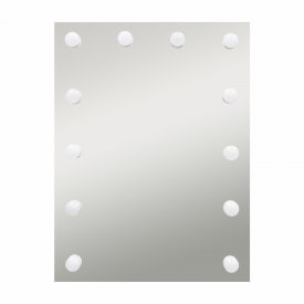 Зеркало настенное с лампочками Anabel 600х800 мм гримерное белое
