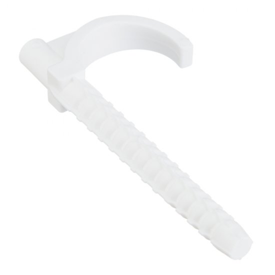 Фиксатор одинарный j-образный Henco 97 мм для металлопластиковых труб 16-32 мм белый (10 шт.) (JCLIP-1632L)