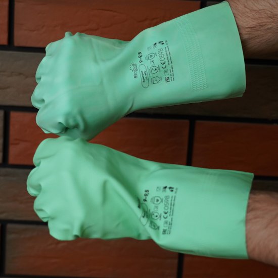 Перчатки латексные кислотоустойчивые 9 (XL) (CG-945)