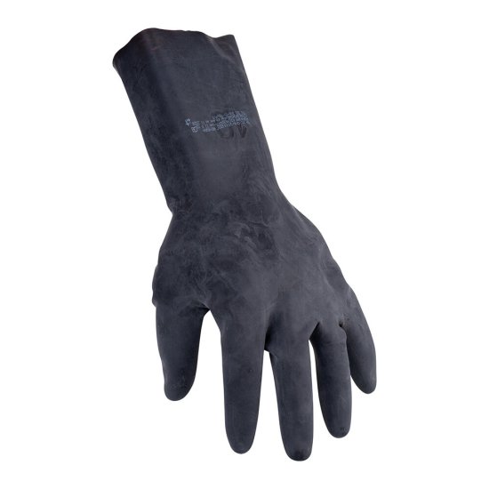Перчатки резиновые кислотоустойчивые КЩС черные 10 (XL) (1320/1953)