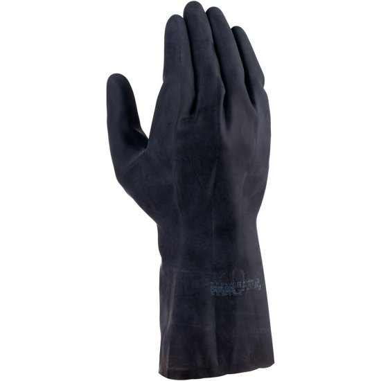 Перчатки резиновые кислотоустойчивые КЩС черные 10 (XL) (1320/1953)