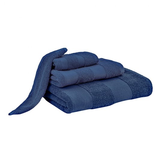 Полотенце махровое банное Василиса Конфетти 70х130 см синее