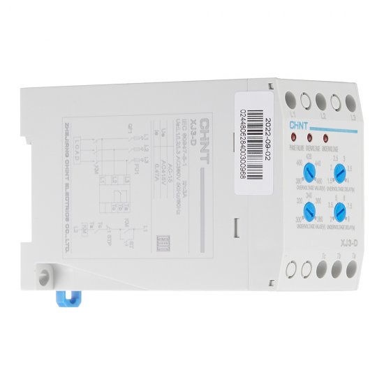 Реле контроля фаз модульное Chint XJ3-D 380 В 5 А тип AC (284003)