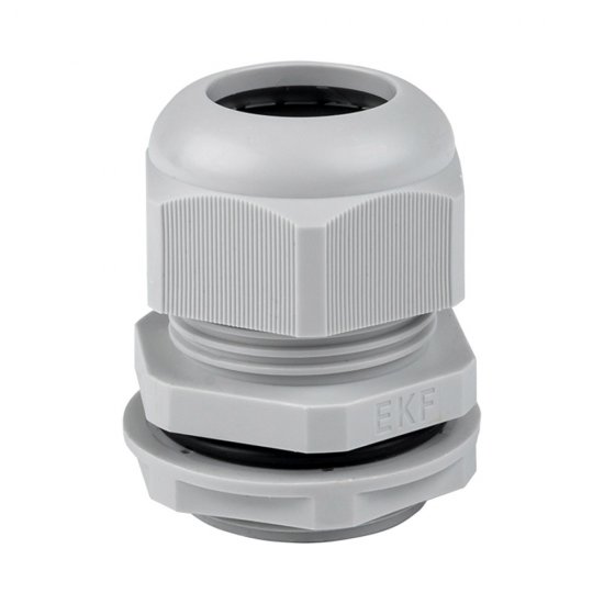 Кабельный ввод EKF PROxima PG25 диаметром 16-21 мм IP54 пластиковый серый (20 шт.) (plc-pg-25-r)