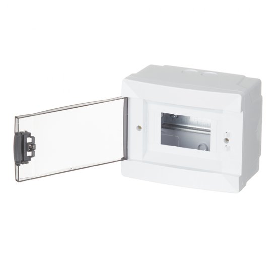 Щит распределительный навесной Makel ЩРН-П-6 пластиковый IP40 140х172х95 мм 6 модулей с DIN-рейкой и нулевой шиной